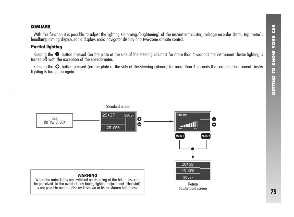 Alfa Romeo 147 GTA owners manual / page 76