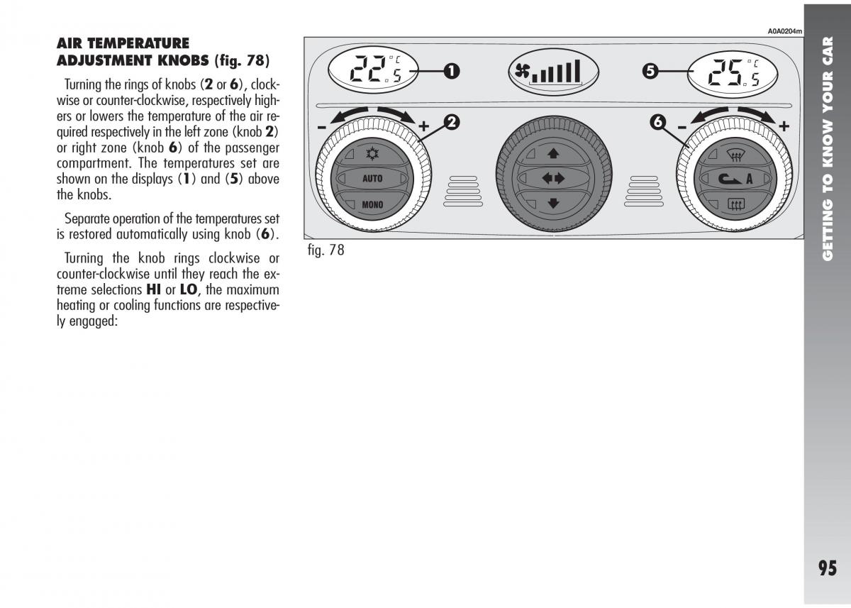 Alfa Romeo 147 GTA owners manual / page 96