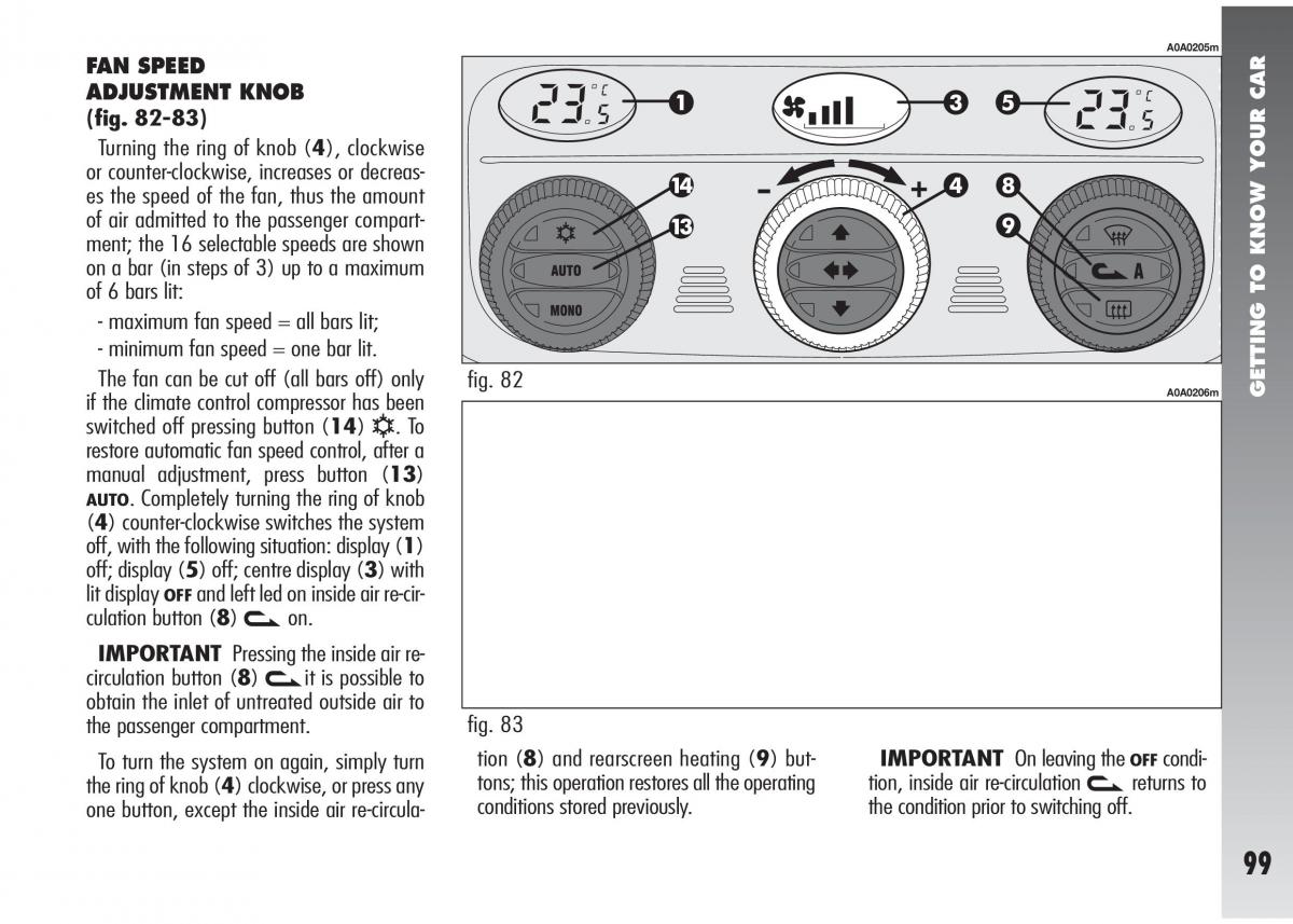 Alfa Romeo 147 GTA owners manual / page 100