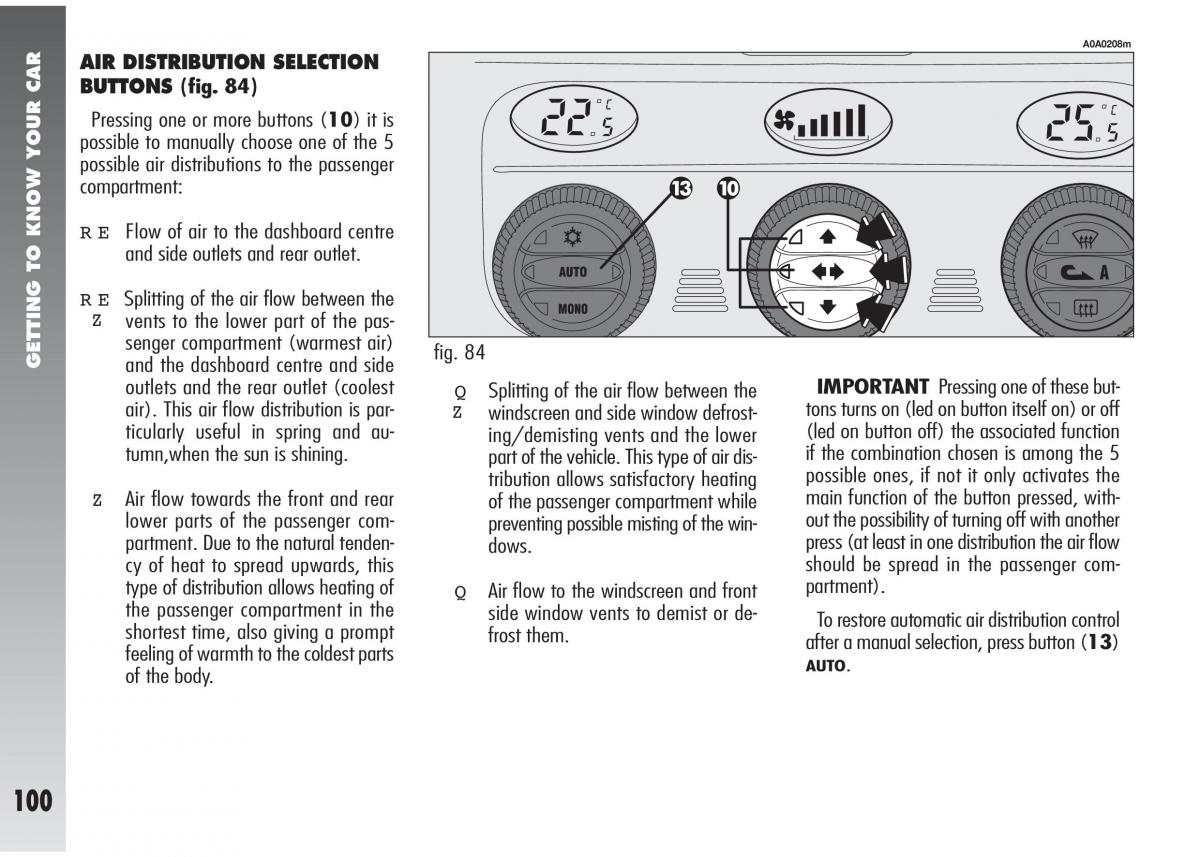 Alfa Romeo 147 GTA owners manual / page 101