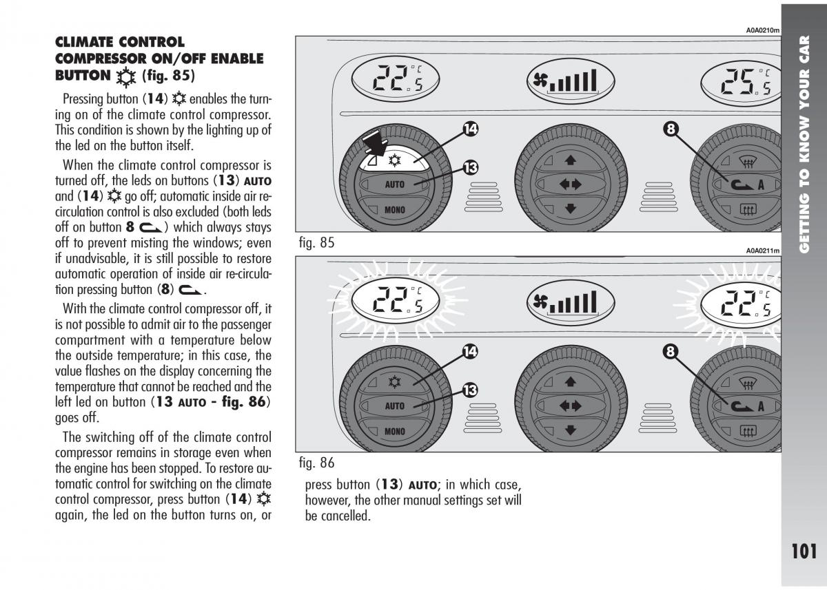 Alfa Romeo 147 GTA owners manual / page 102