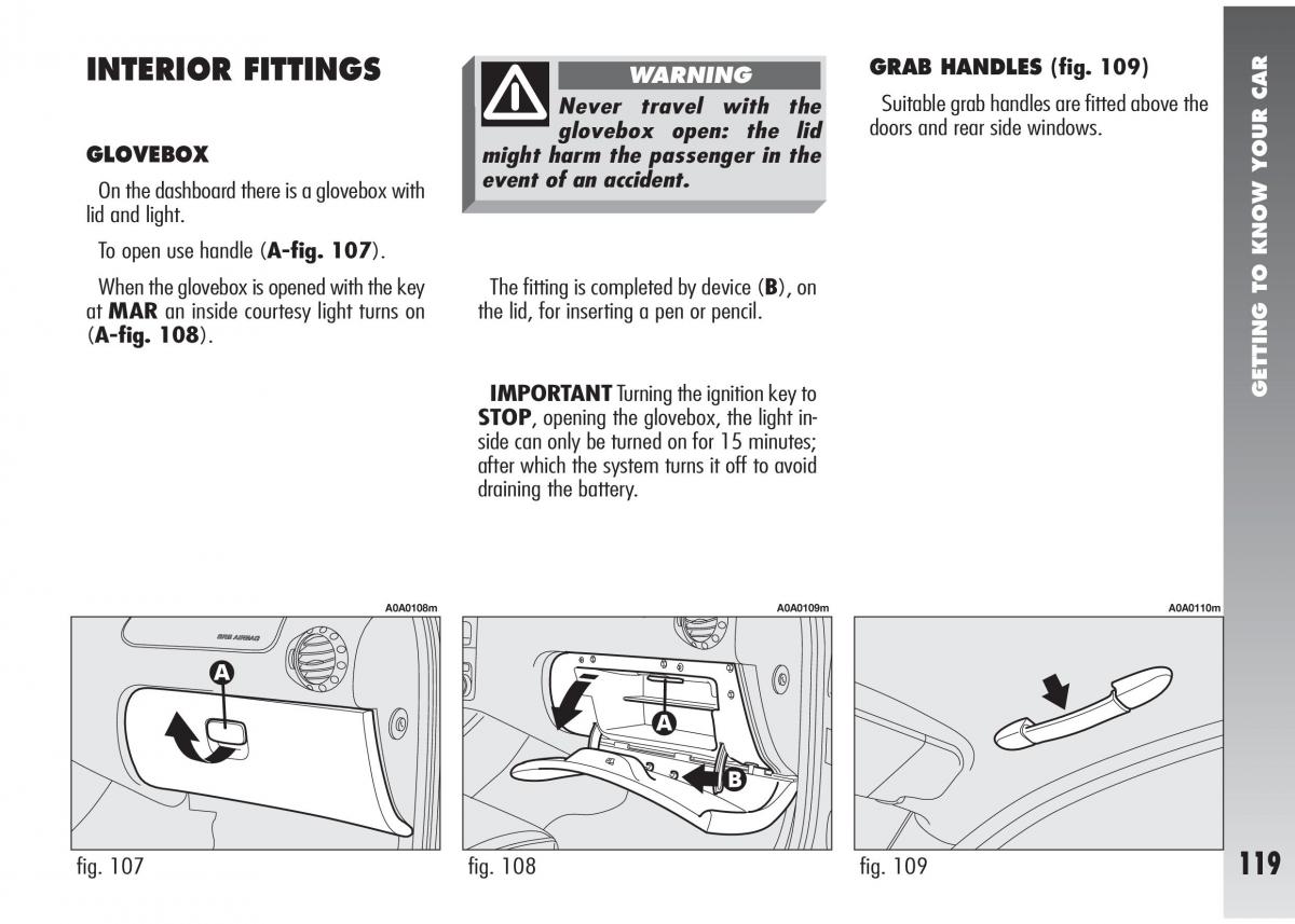 Alfa Romeo 147 GTA owners manual / page 120