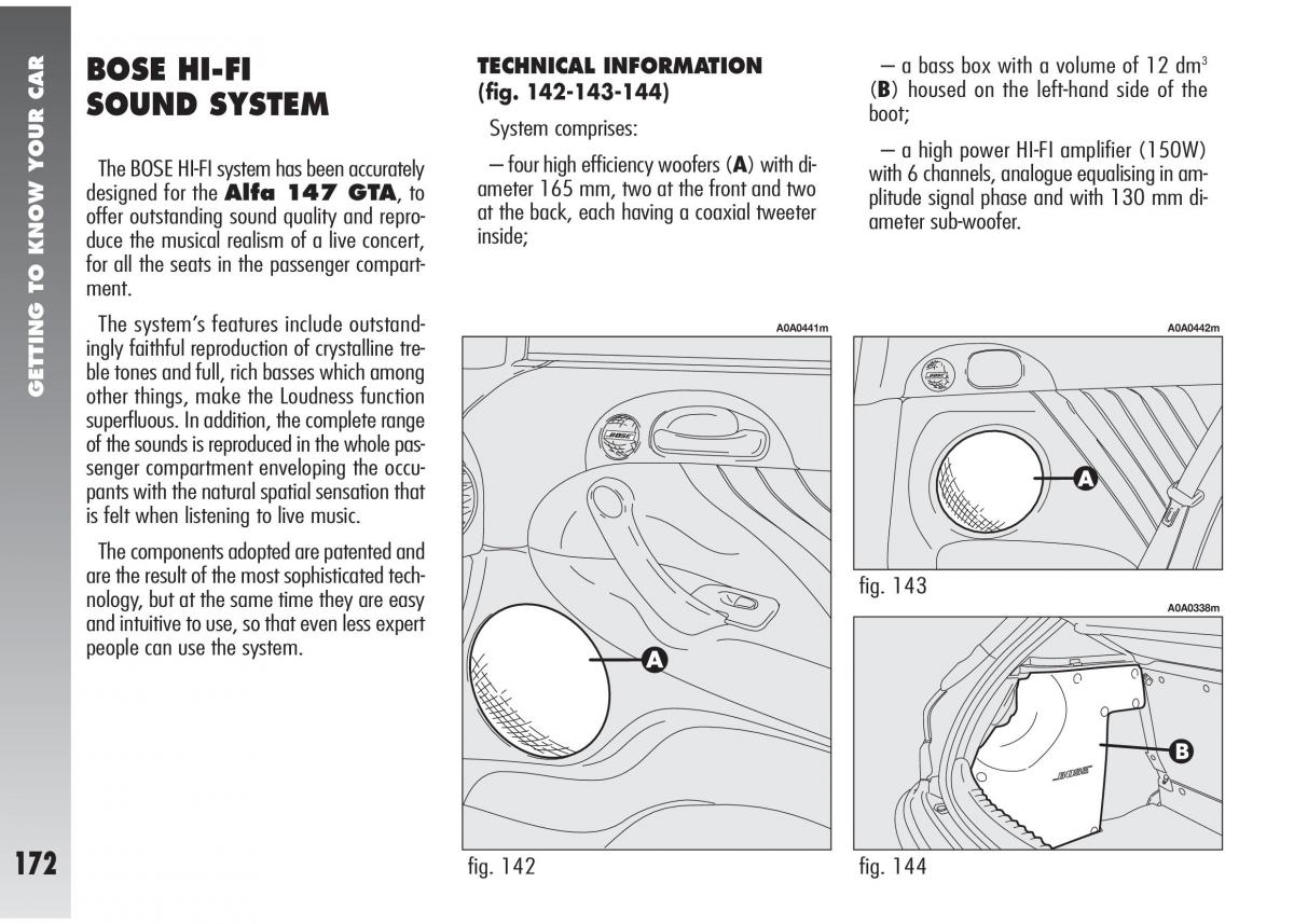 Alfa Romeo 147 GTA owners manual / page 173