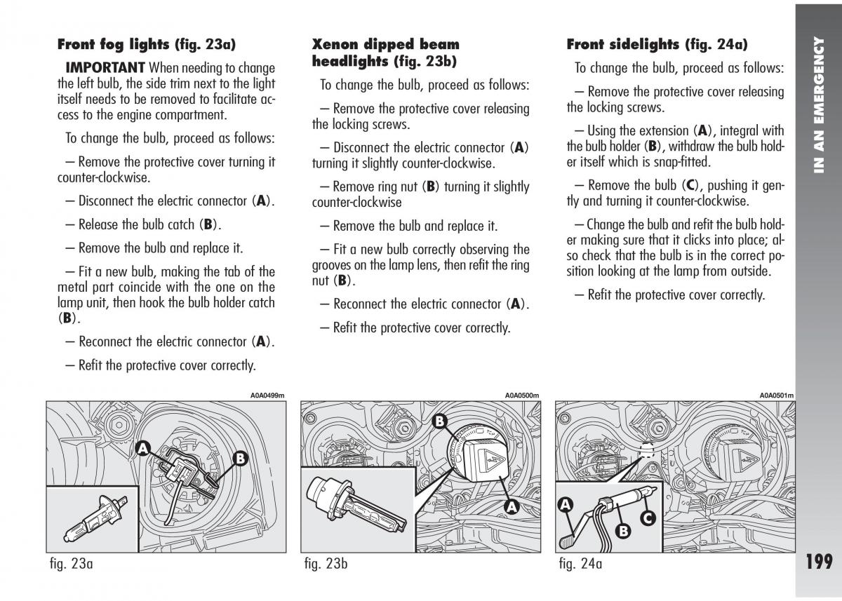 Alfa Romeo 147 GTA owners manual / page 200