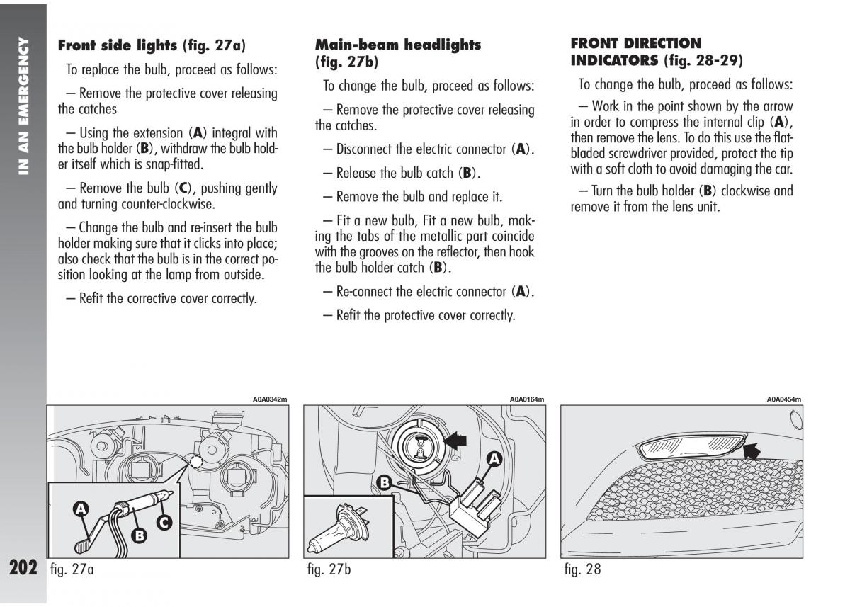 Alfa Romeo 147 GTA owners manual / page 203