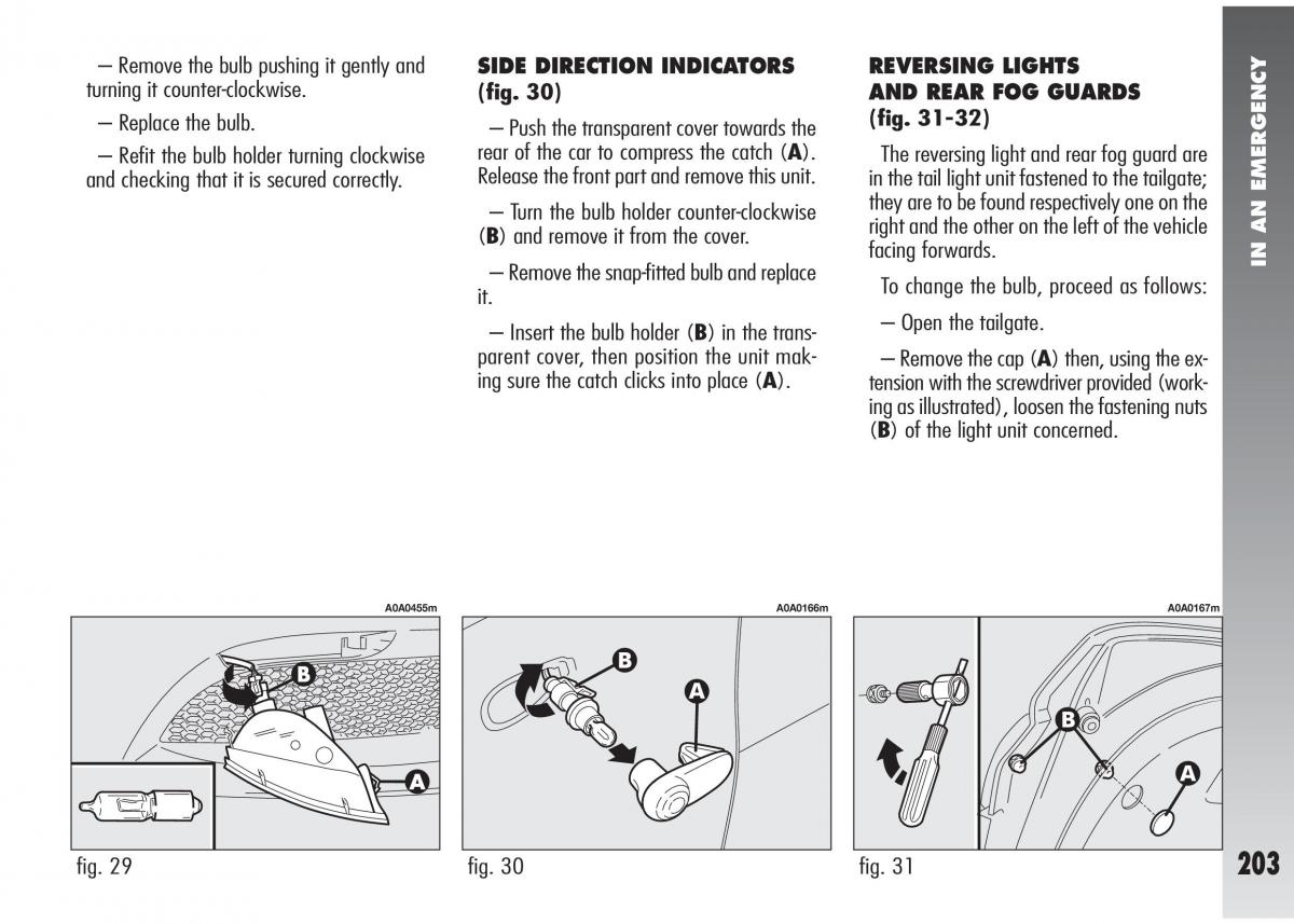 Alfa Romeo 147 GTA owners manual / page 204