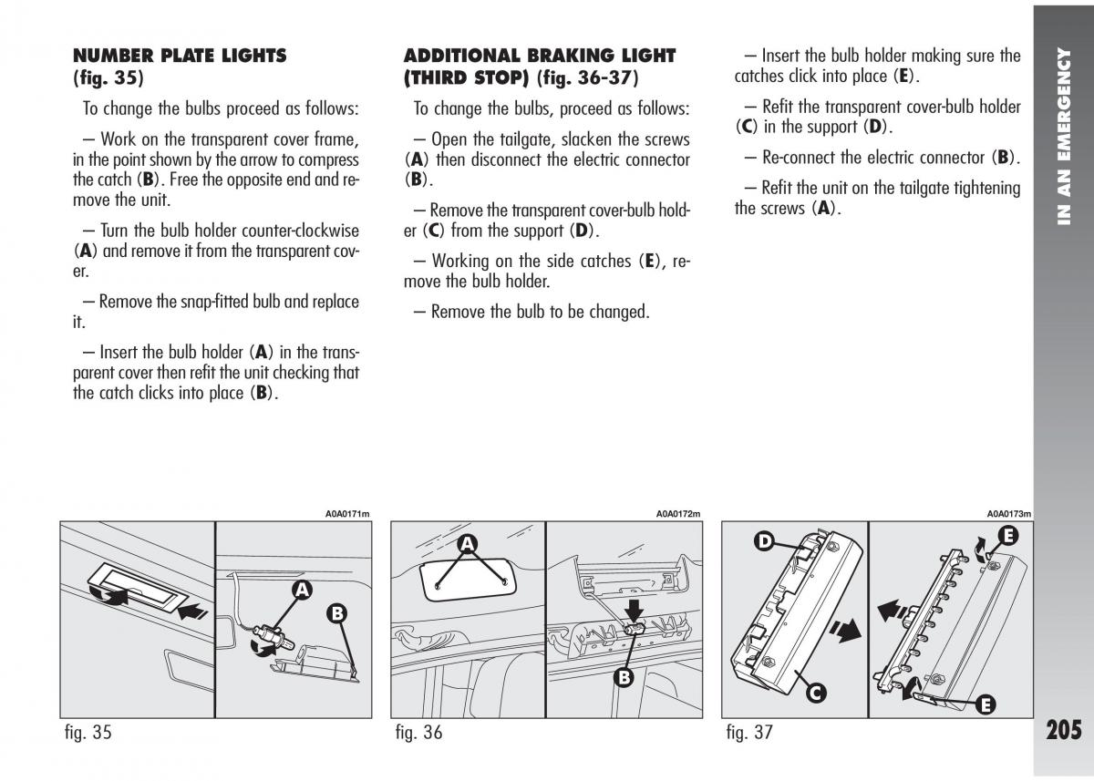 Alfa Romeo 147 GTA owners manual / page 206