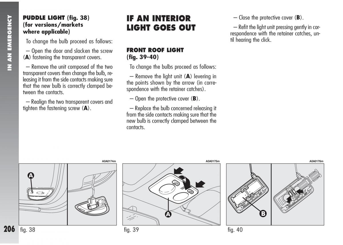 Alfa Romeo 147 GTA owners manual / page 207