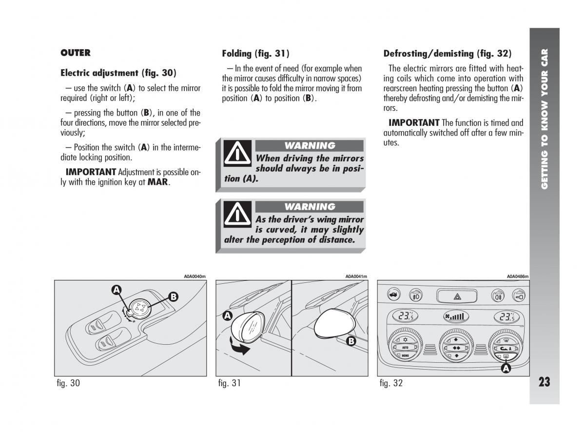 Alfa Romeo 147 GTA owners manual / page 24