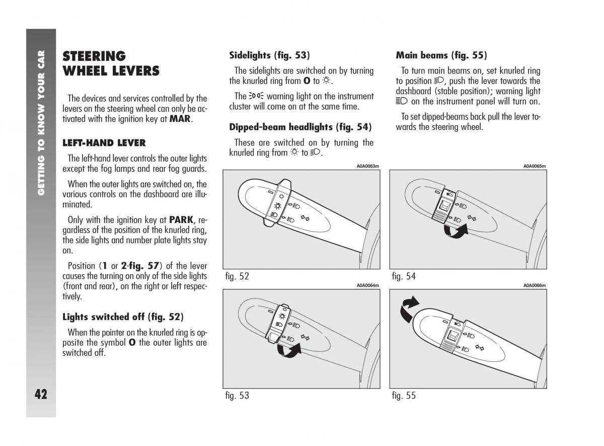 Alfa Romeo 147 GTA owners manual / page 43