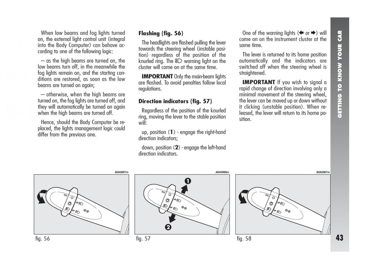 Alfa Romeo 147 GTA owners manual / page 44