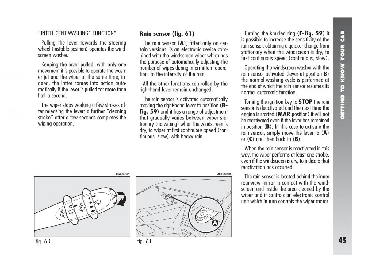 Alfa Romeo 147 GTA owners manual / page 46