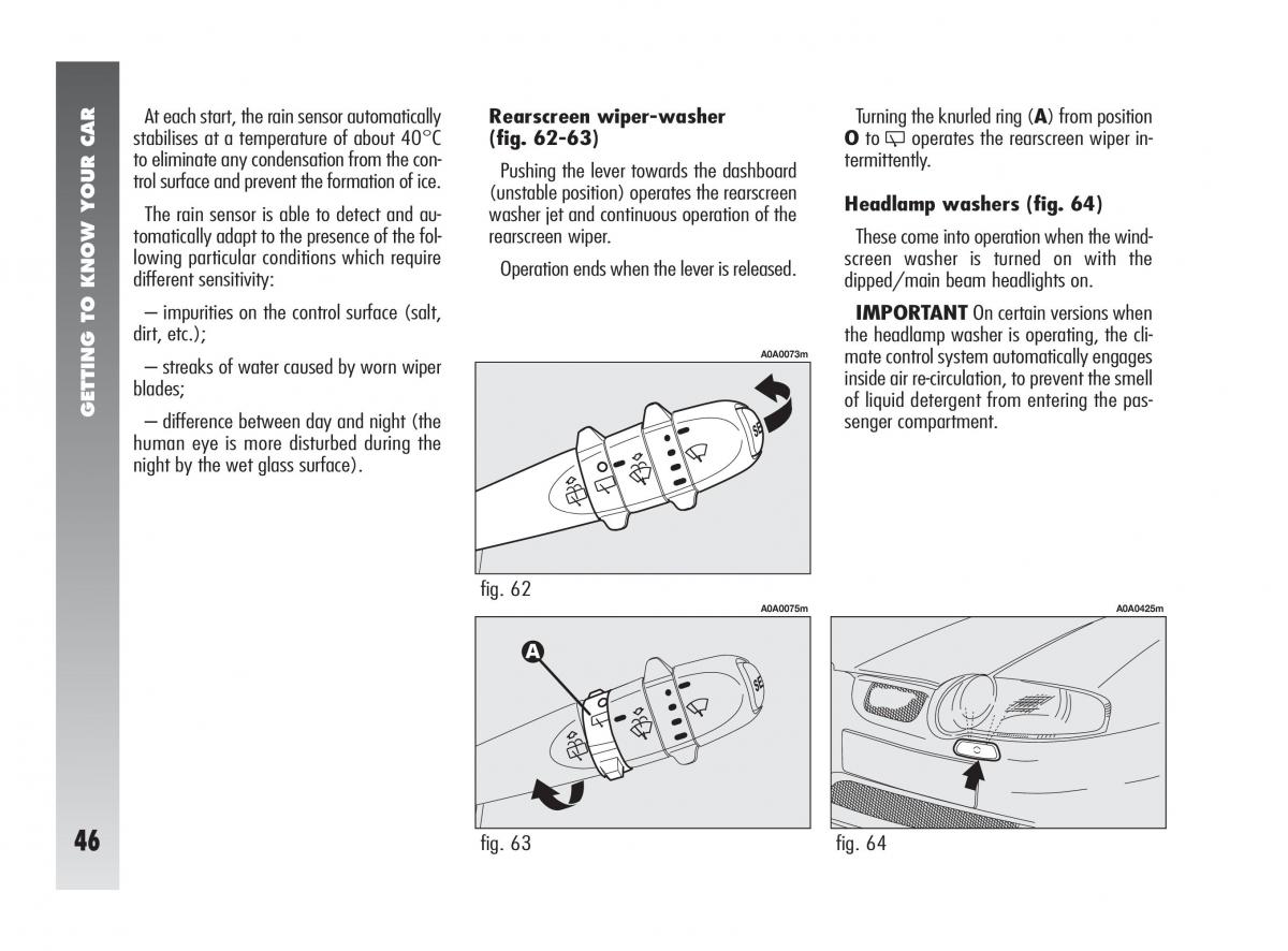 Alfa Romeo 147 GTA owners manual / page 47