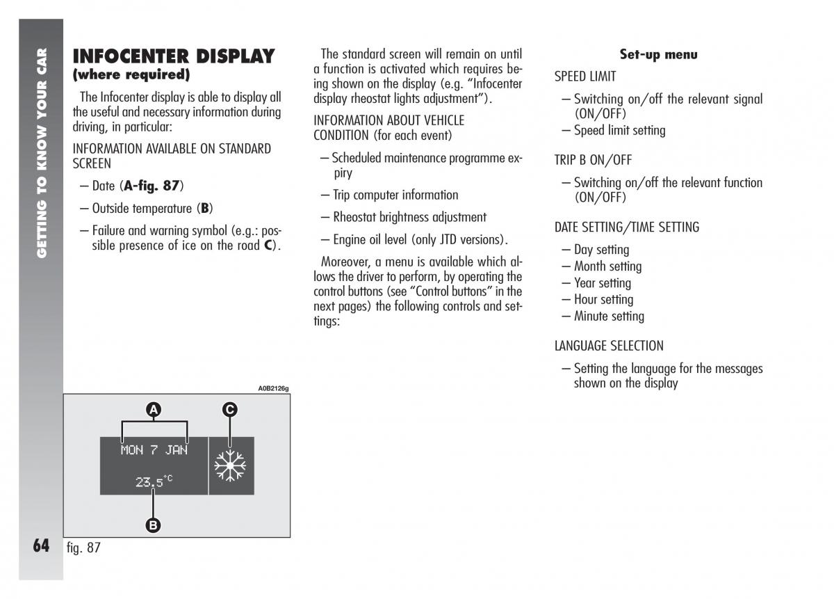 Alfa Romeo 156 owners manual / page 65