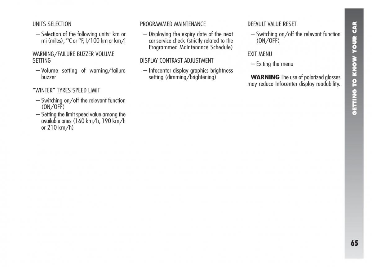 Alfa Romeo 156 owners manual / page 66