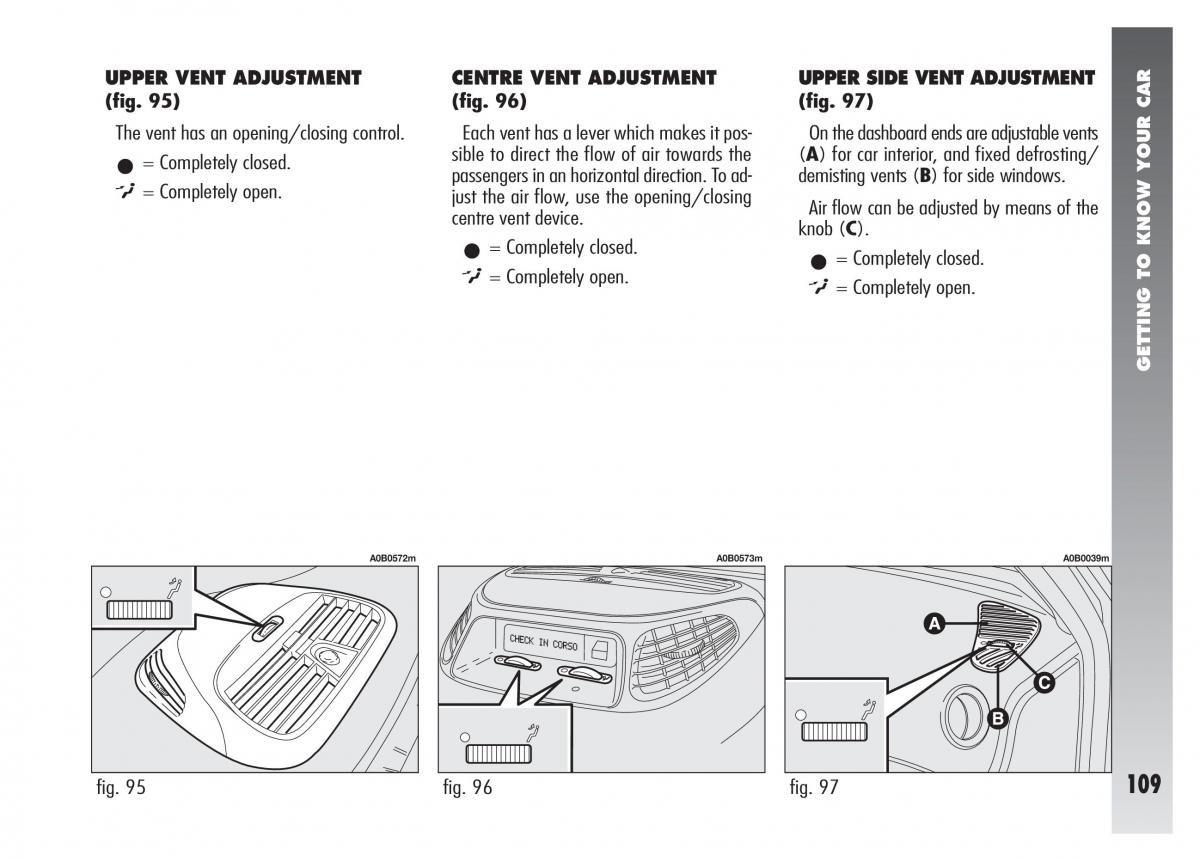 Alfa Romeo 156 owners manual / page 110