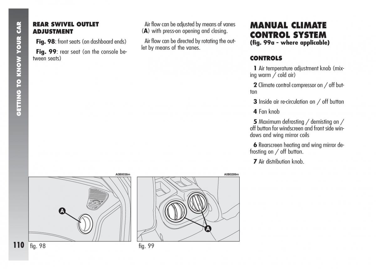 Alfa Romeo 156 owners manual / page 111