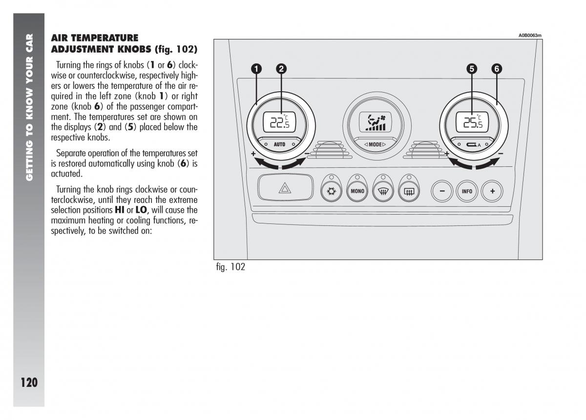 Alfa Romeo 156 owners manual / page 121