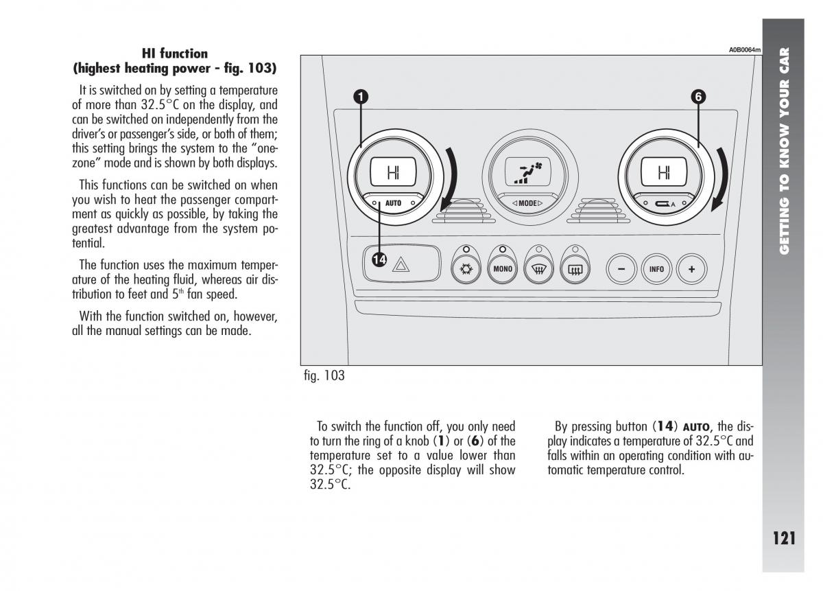 Alfa Romeo 156 owners manual / page 122