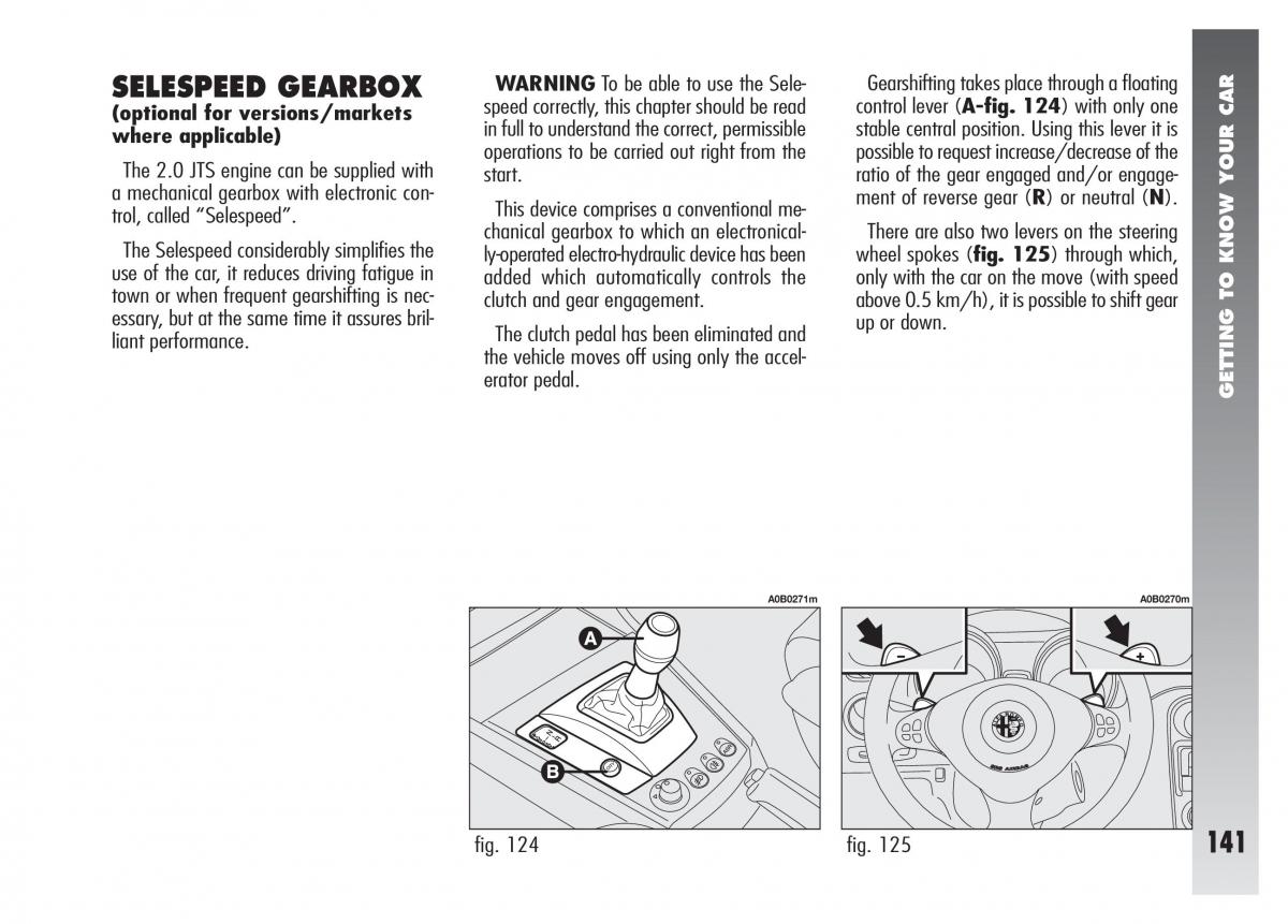 Alfa Romeo 156 owners manual / page 142