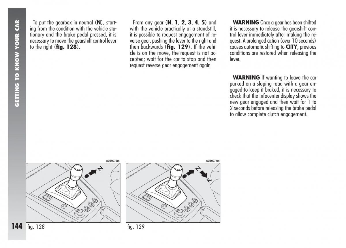 Alfa Romeo 156 owners manual / page 145