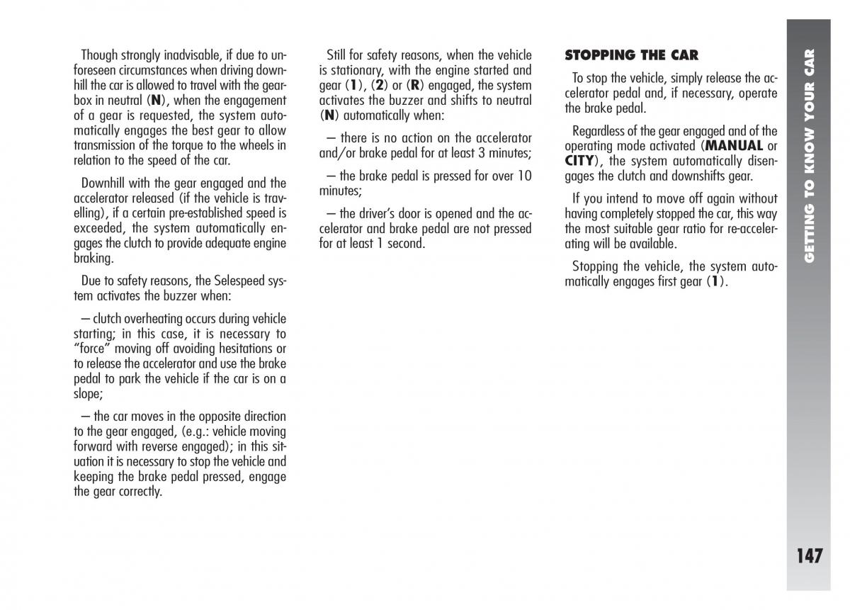 Alfa Romeo 156 owners manual / page 148