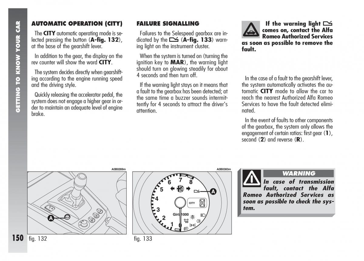 Alfa Romeo 156 owners manual / page 151