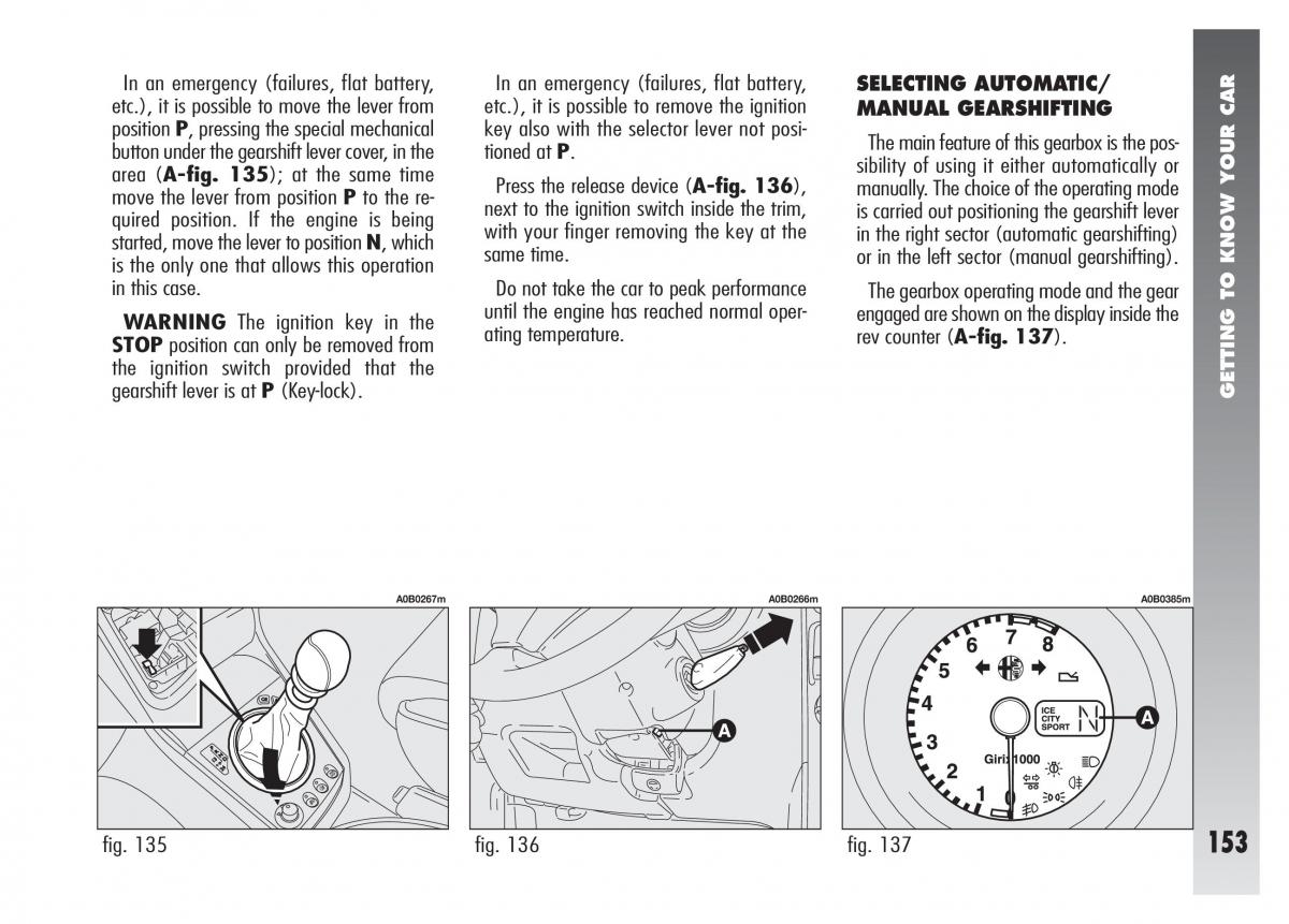 Alfa Romeo 156 owners manual / page 154