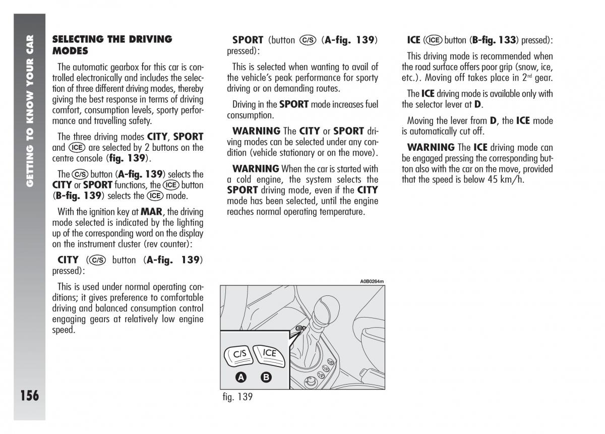 Alfa Romeo 156 owners manual / page 157