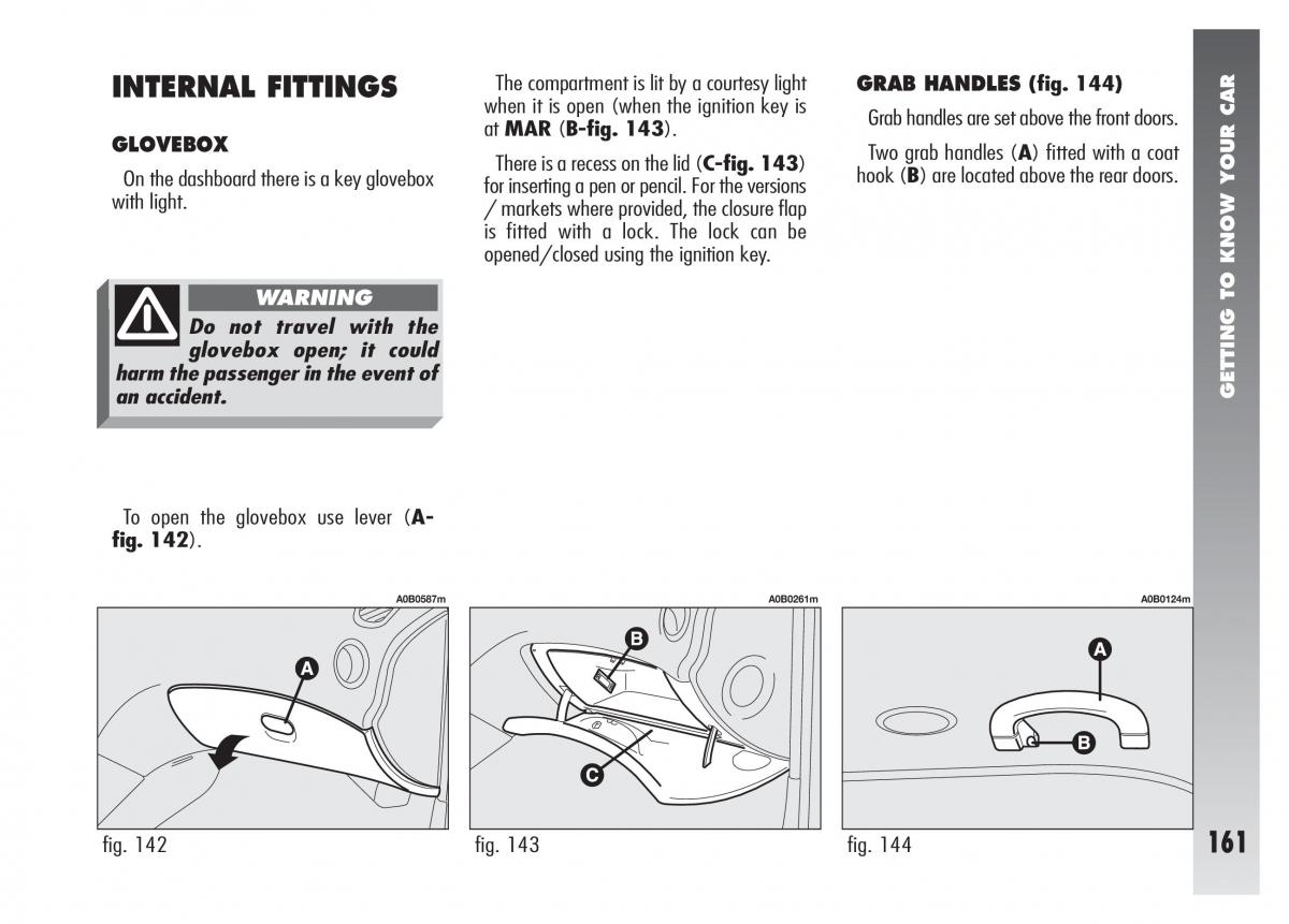 Alfa Romeo 156 owners manual / page 162