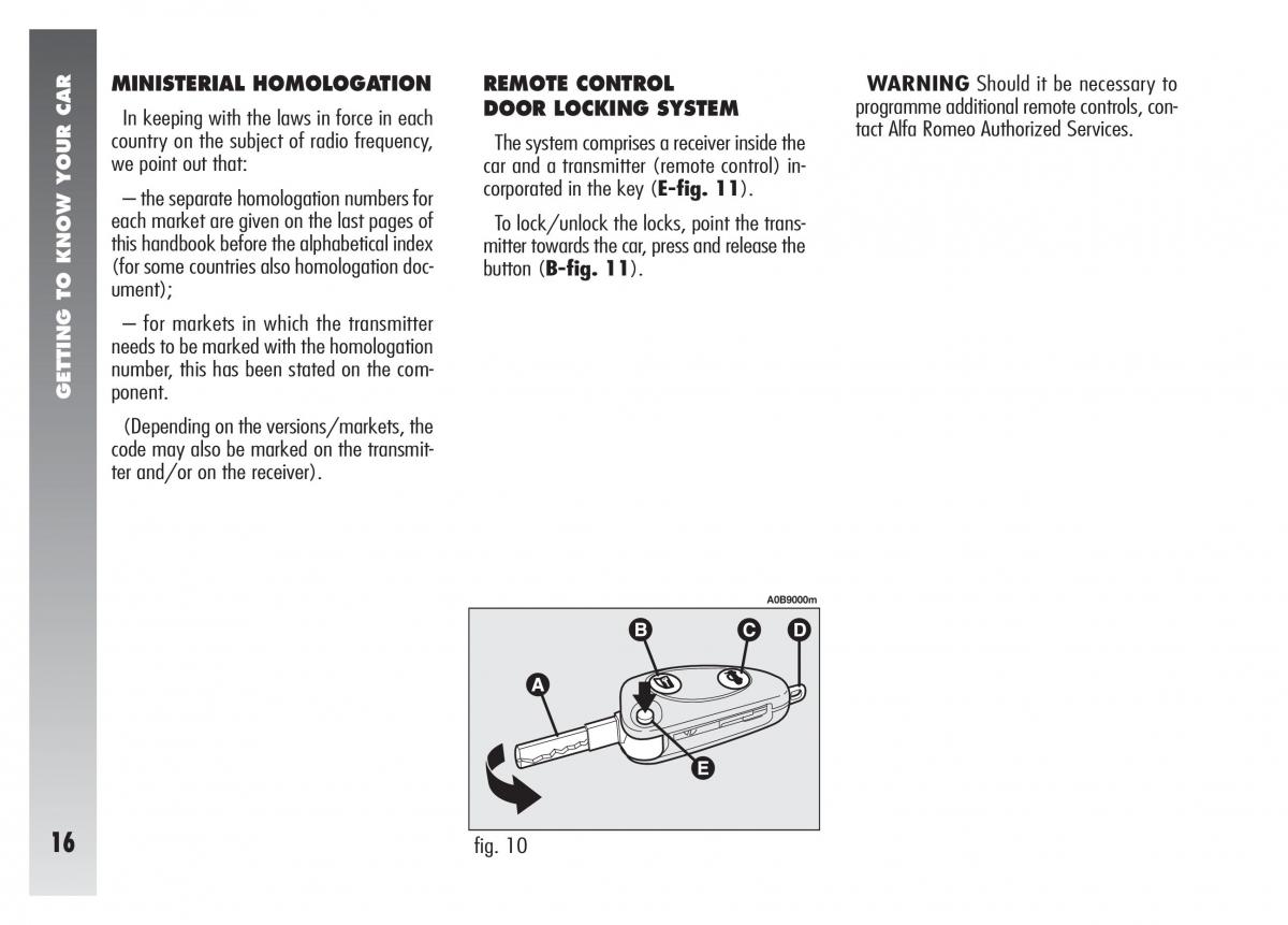 manual  Alfa Romeo 156 owners manual / page 17
