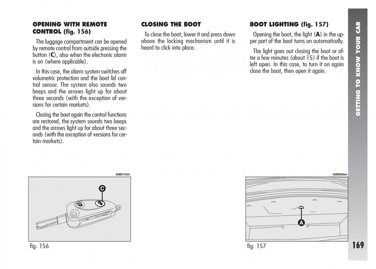 Alfa Romeo 156 owners manual / page 170