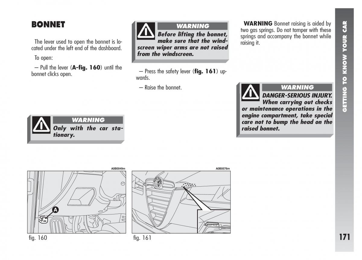 Alfa Romeo 156 owners manual / page 172