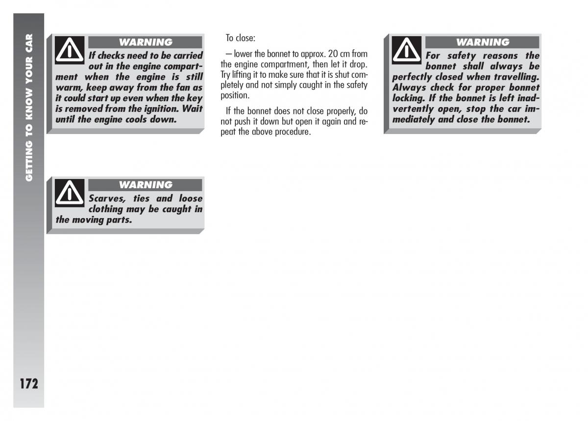 Alfa Romeo 156 owners manual / page 173