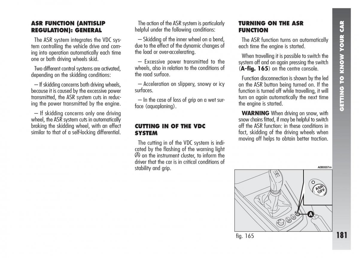 Alfa Romeo 156 owners manual / page 182