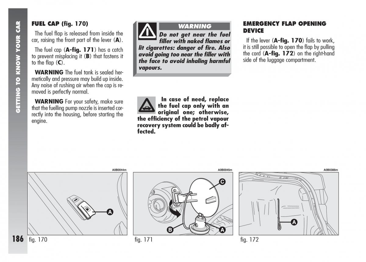 Alfa Romeo 156 owners manual / page 187