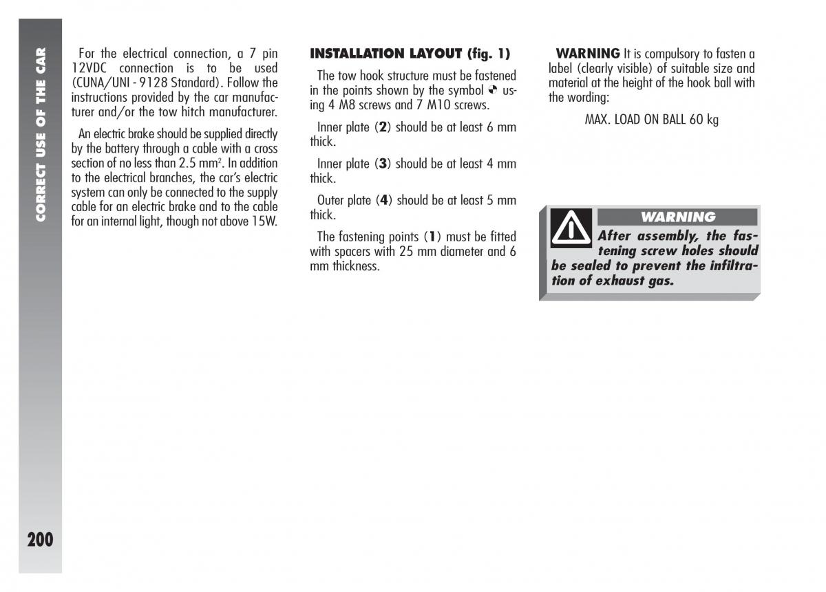 Alfa Romeo 156 owners manual / page 201