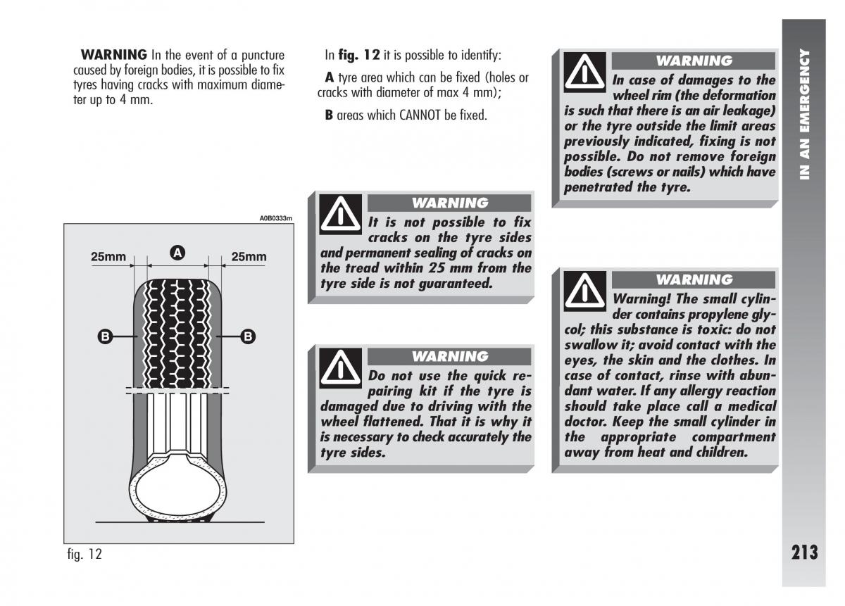 Alfa Romeo 156 owners manual / page 214