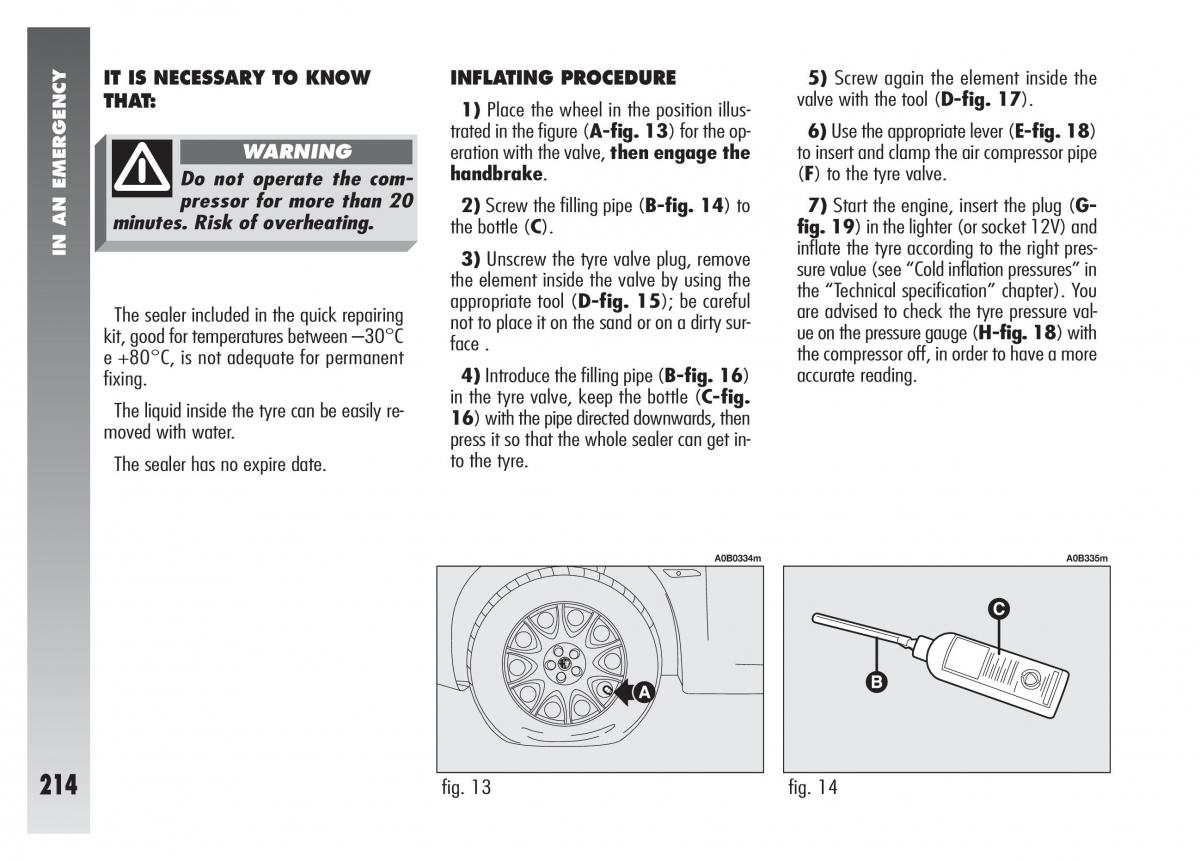 Alfa Romeo 156 owners manual / page 215