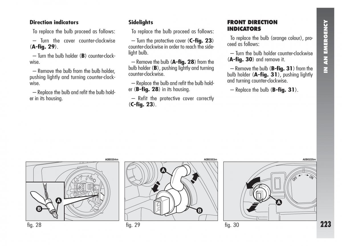 Alfa Romeo 156 owners manual / page 224