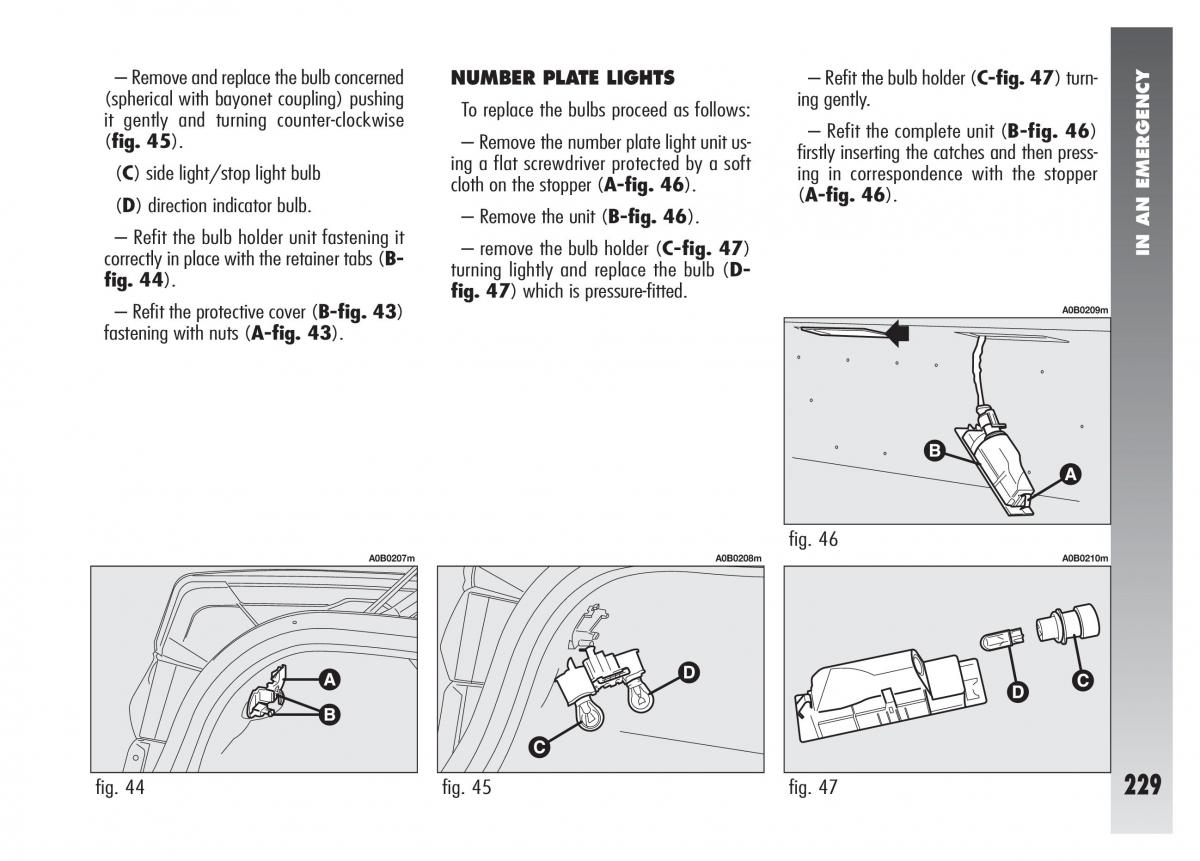 Alfa Romeo 156 owners manual / page 230