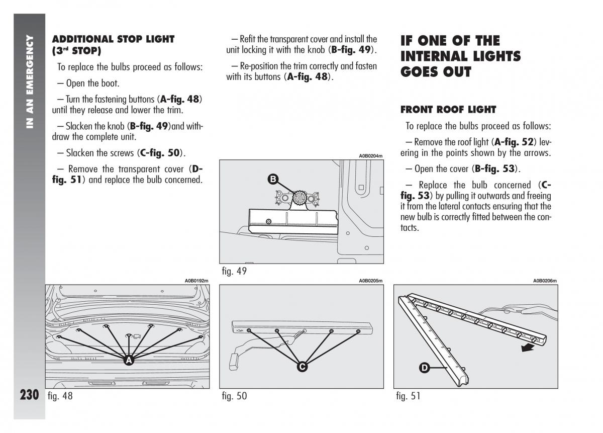 Alfa Romeo 156 owners manual / page 231