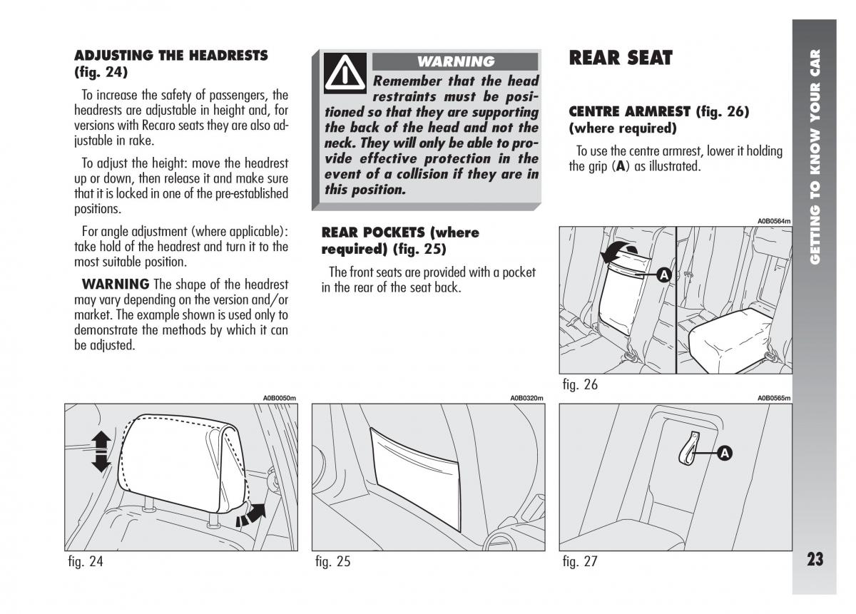 Alfa Romeo 156 owners manual / page 24