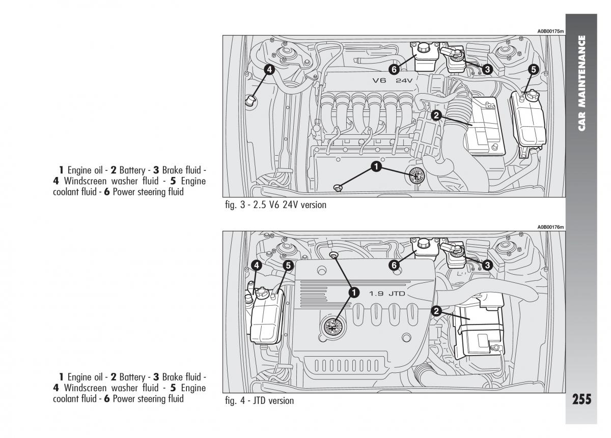 Alfa Romeo 156 owners manual / page 256