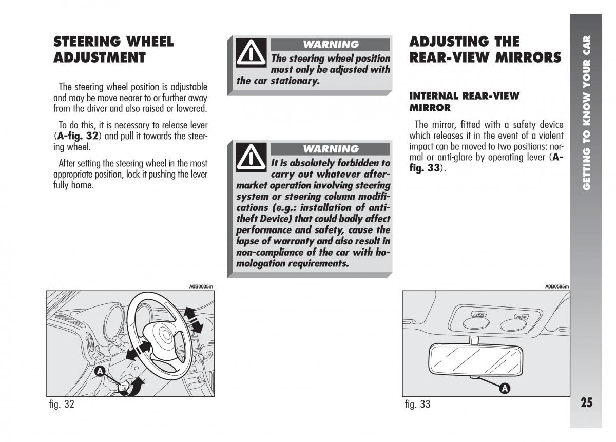 Alfa Romeo 156 owners manual / page 26