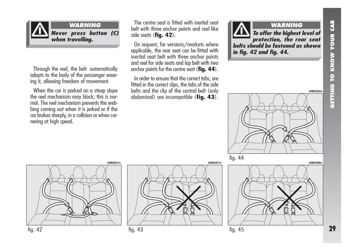 Alfa Romeo 156 owners manual / page 30