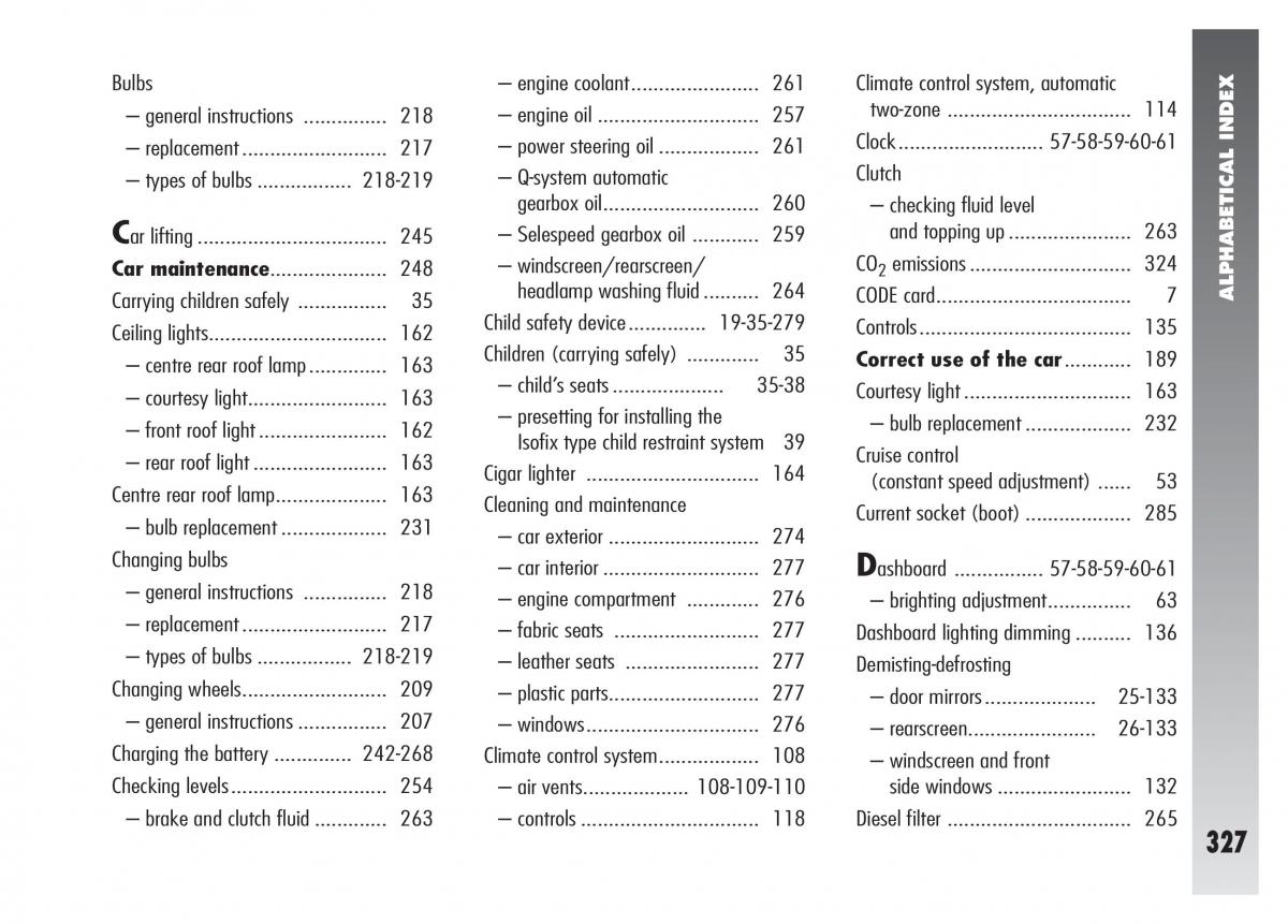 Alfa Romeo 156 owners manual / page 328