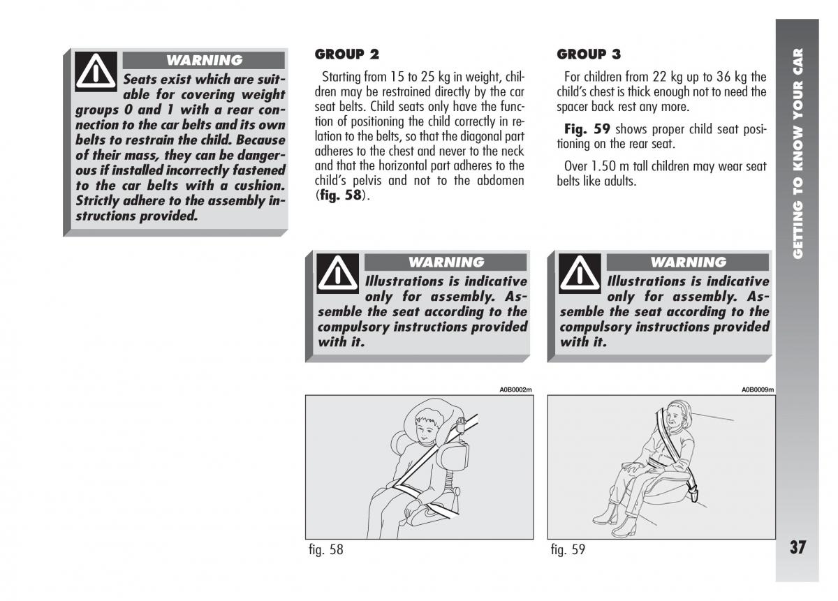 Alfa Romeo 156 owners manual / page 38