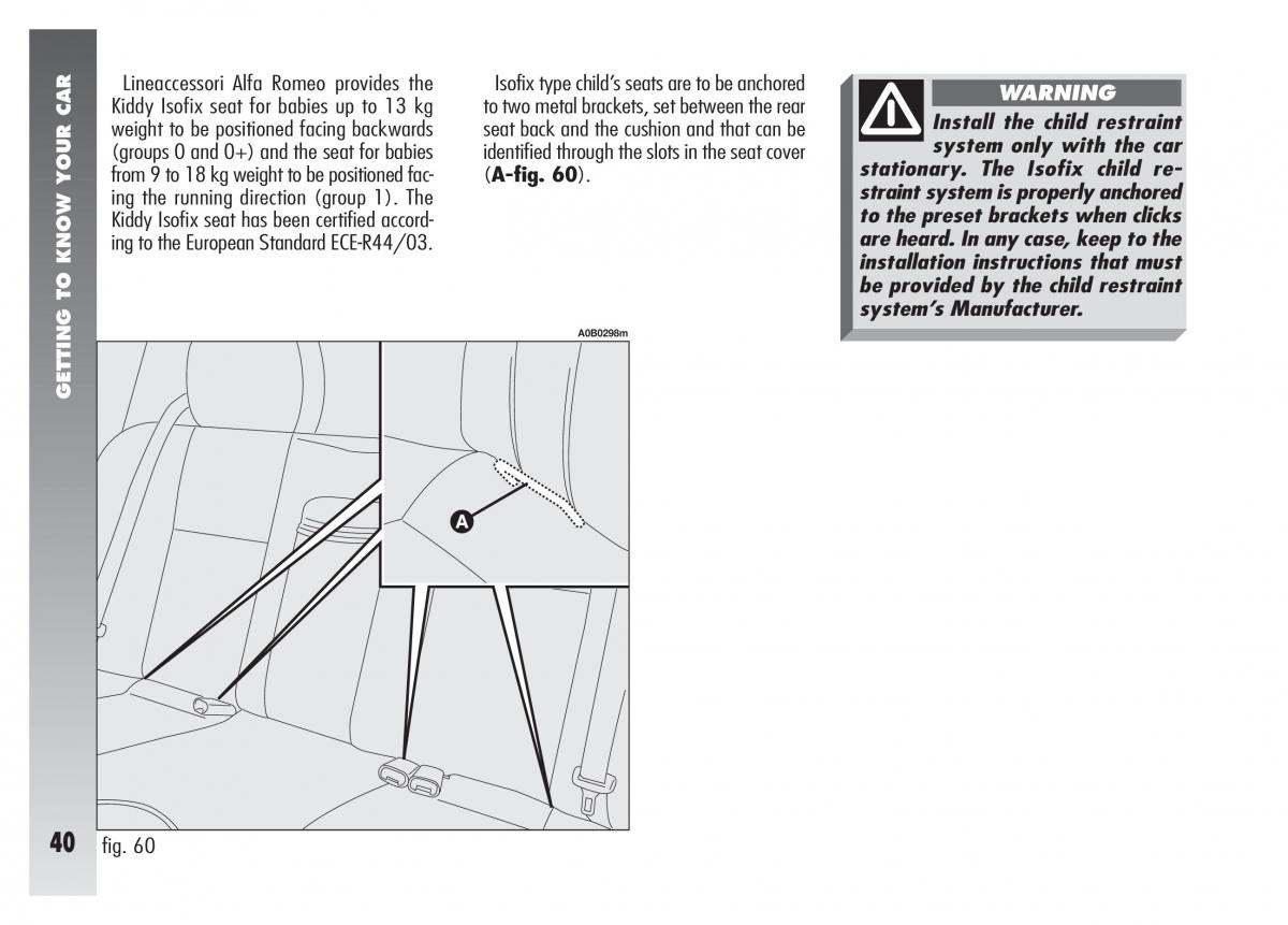 Alfa Romeo 156 owners manual / page 41