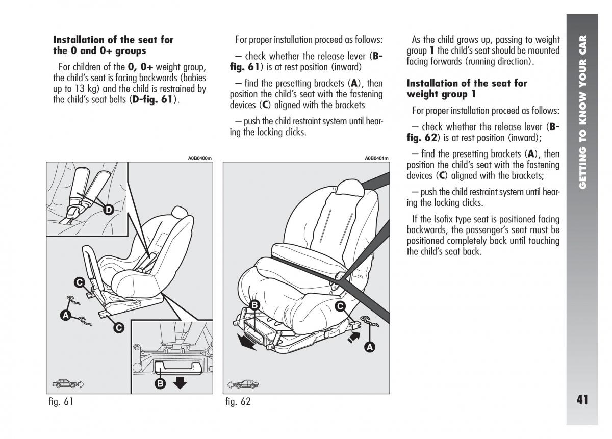 Alfa Romeo 156 owners manual / page 42